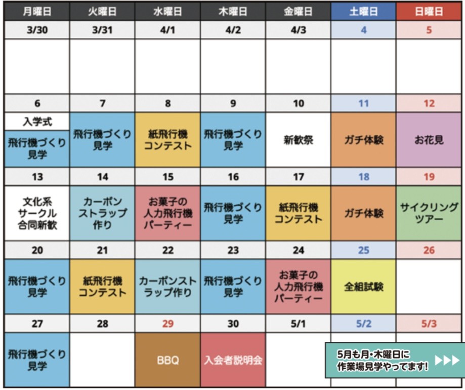 つくば鳥人間の会の活動写真